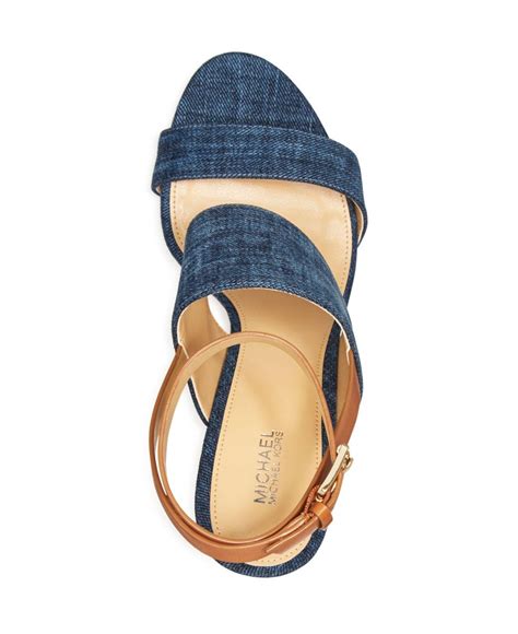 michael kors paris sandal|Michael Kors denim sandals.